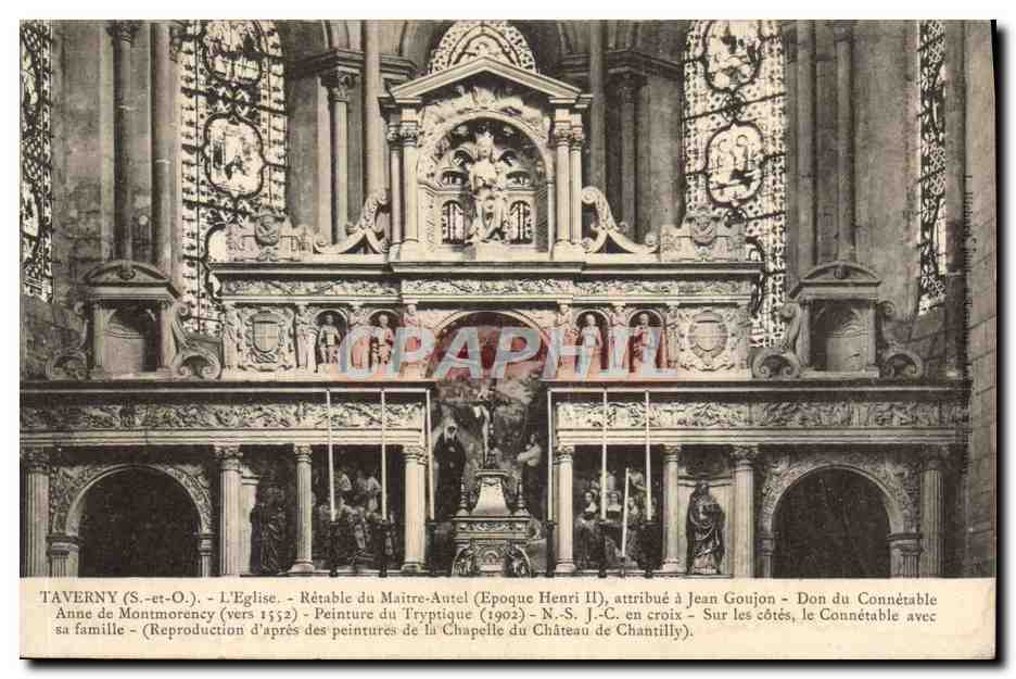 CPA Taverny L'Eglise Retable Du Maitre Autel