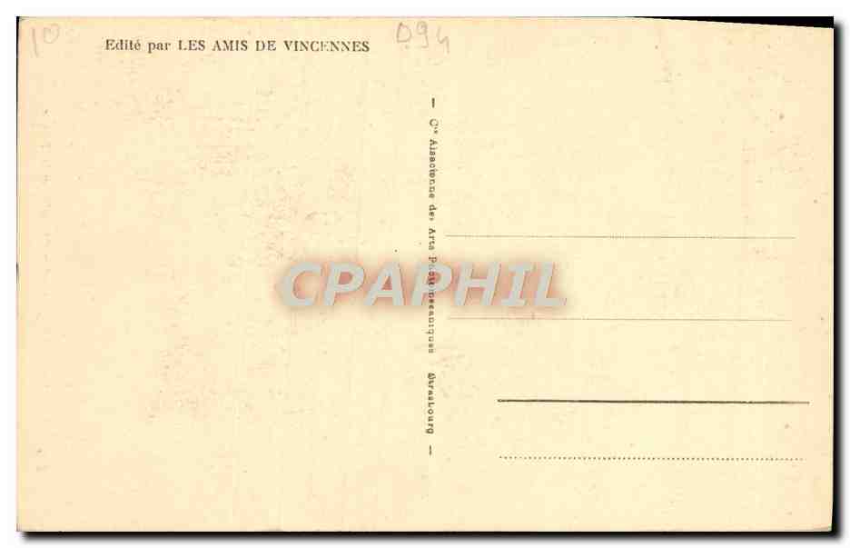 CPA Vincennes La Ste Chapelle Et Le Tresor — Rückseite