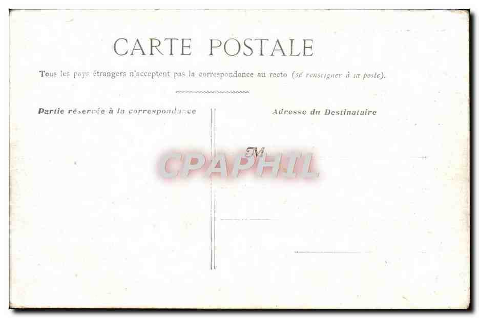 CPA Paris Chambre Des Deputes — Verso