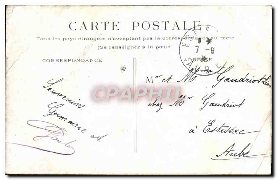 CPA Paris Gare Saint Lazare — Verso