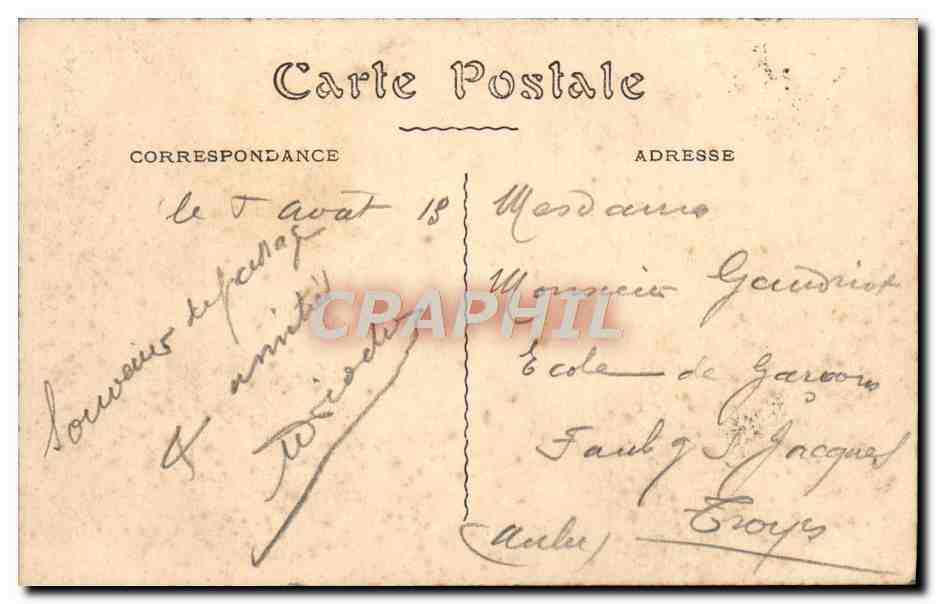 CPA Paris Palais De Justice Et La Ste Chapelle — Verso