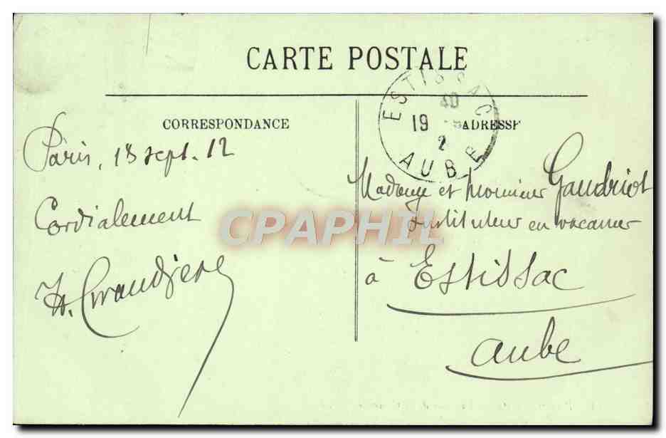 CPA Paris La Place De La Concorde — Rückseite