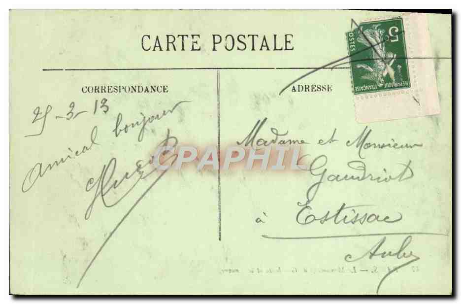 CPA Paris Le Monument De Gambetta Et Le Louvre — Rückseite