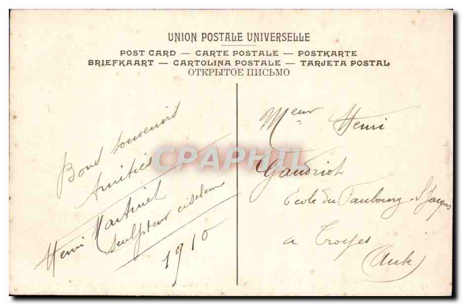 CPA Puvis De Chavannes Paris L'Hotel De Ville — Rückseite