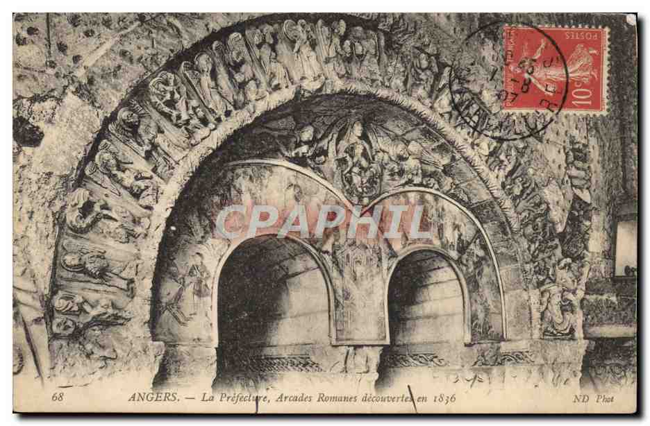CPA Angers La Prefecture Arcades Romanes Decouvertes en 1836