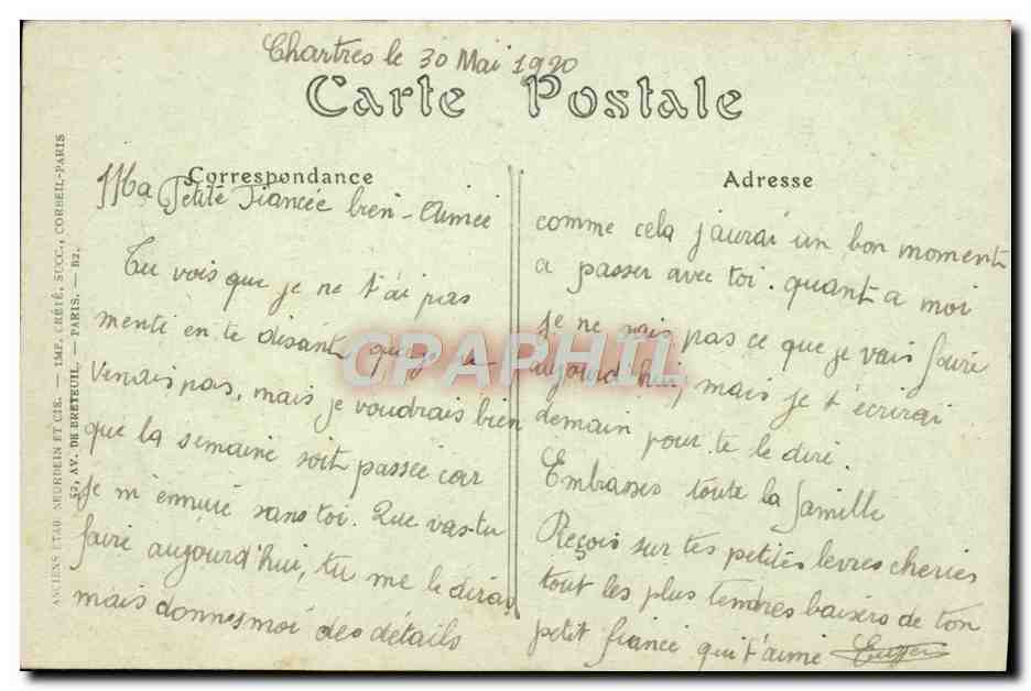 CPA Chartres Le Pont Neuf — Rückseite
