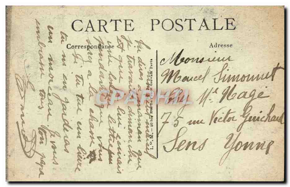 CPA La Conquete De I'Air La lionne blesse Lion Valton — Rückseite