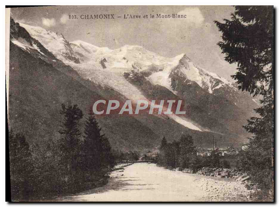 CPA Chamonix L'Arve Et Le Mont Blanc