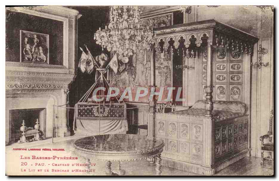 Pau - Château d'Henri IV - Le Lit et le Bercail d'Henri IV