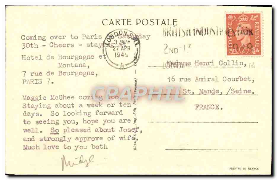 CPA La Cathedrale De Rouen Musee du Luxembourg — Rückseite