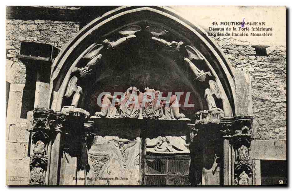 CPA Moutiers St Jean Dessus De La Porte Interieure de l'eglise de l'ancien monastere