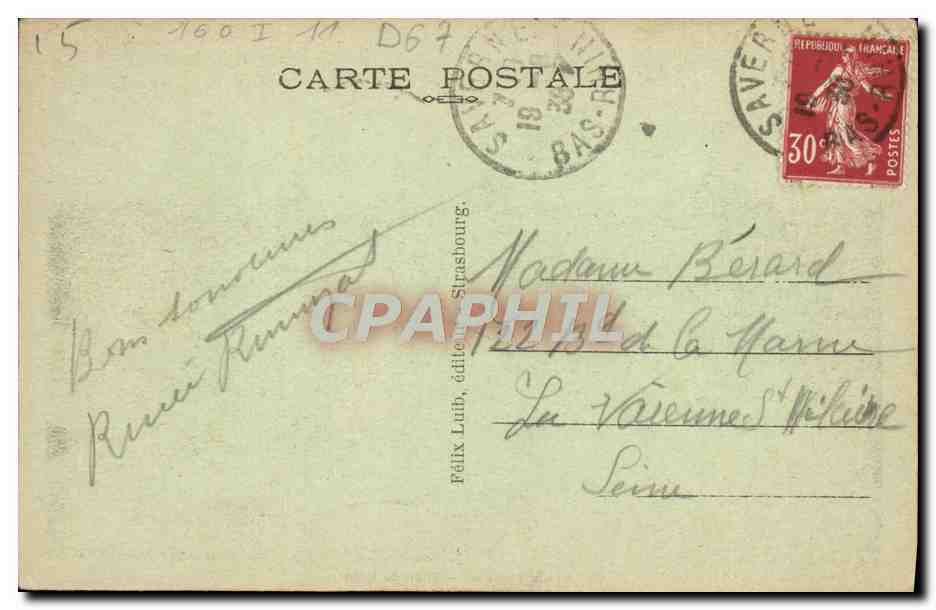 CPA Strasbourg Ponts Du Rhin — Verso