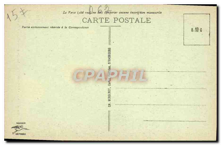 CPA Strasbourg La Madone Du Grand Portail — Verso