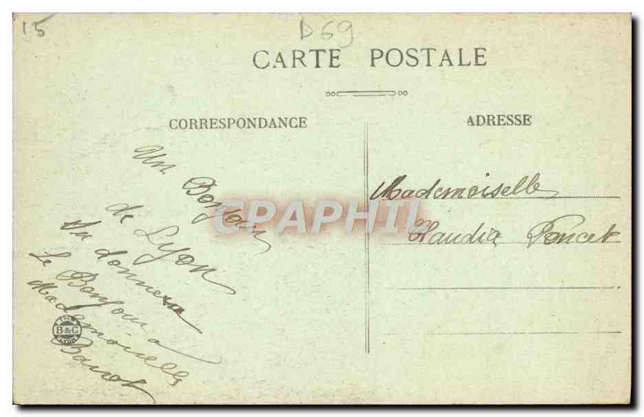 CPA Lyon Pont Du Palais De Justice Et Coteau De Fourviere — Verso