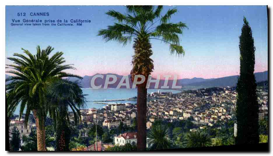 CPA Cannes Vue Generale Prise De La Californie