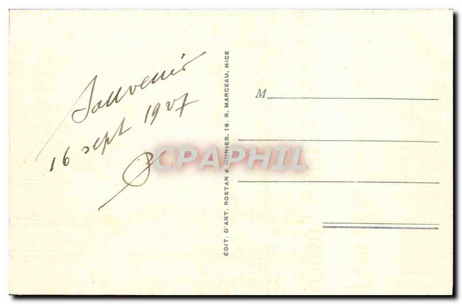 CPA Cannes Vue Generale Prise De La Californie — Verso