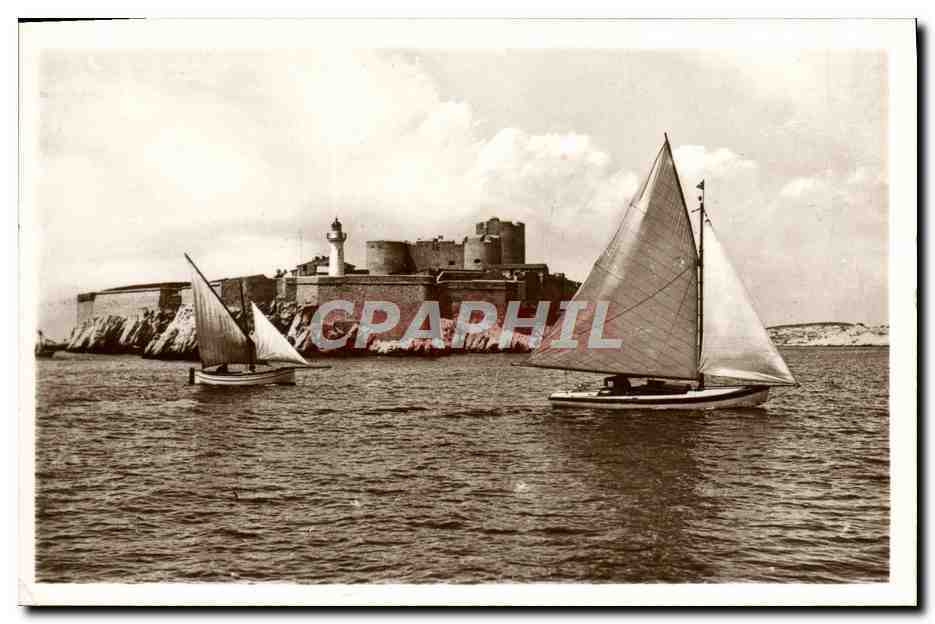 CPA Marseille Le Chateau D'if Bateau