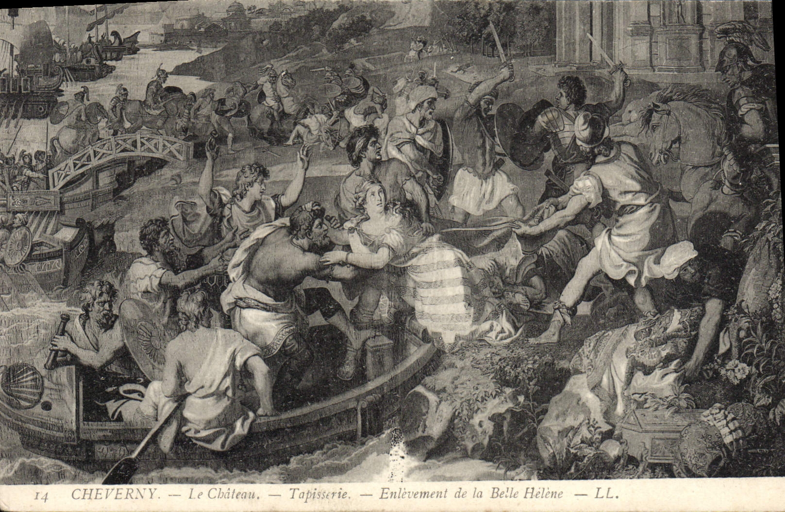 Cheverny — Le Château — Tapisserie — Enlèvement de la Belle Hélène — LL. — n°14