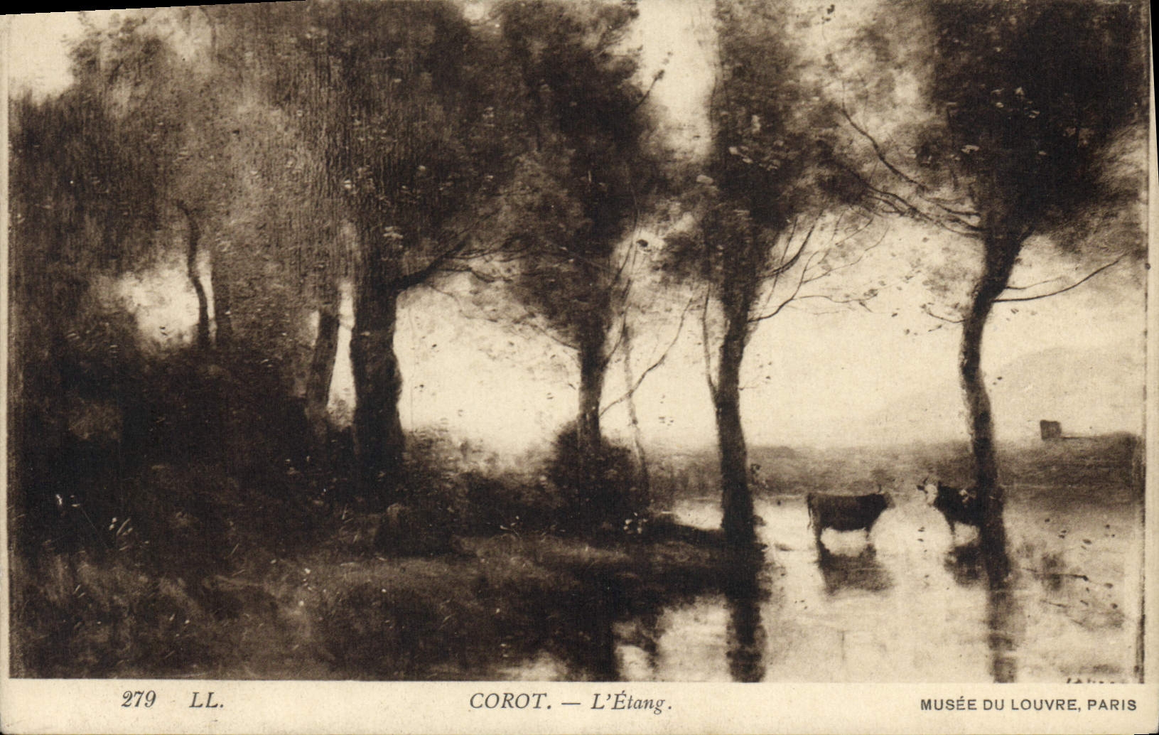 CPA Corot L'Etang Paris Musee du Louvre