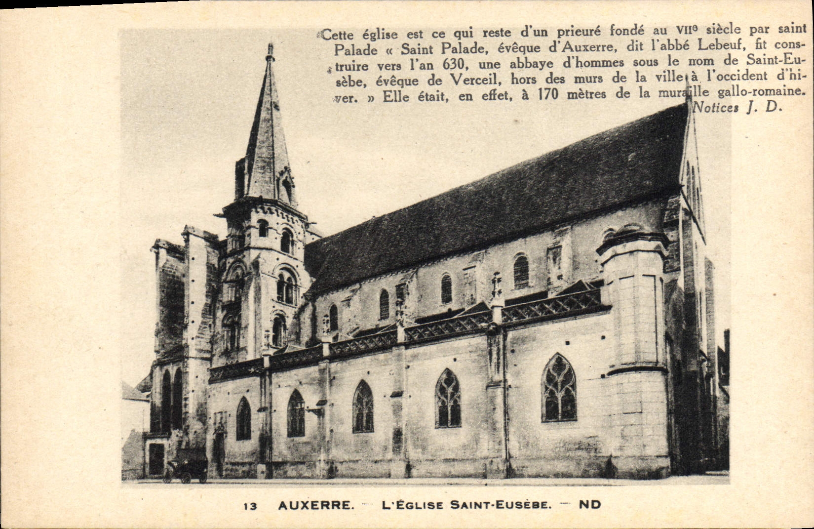 Auxerre — L'église Saint-Eusèbe — Notices J.D. — n°13