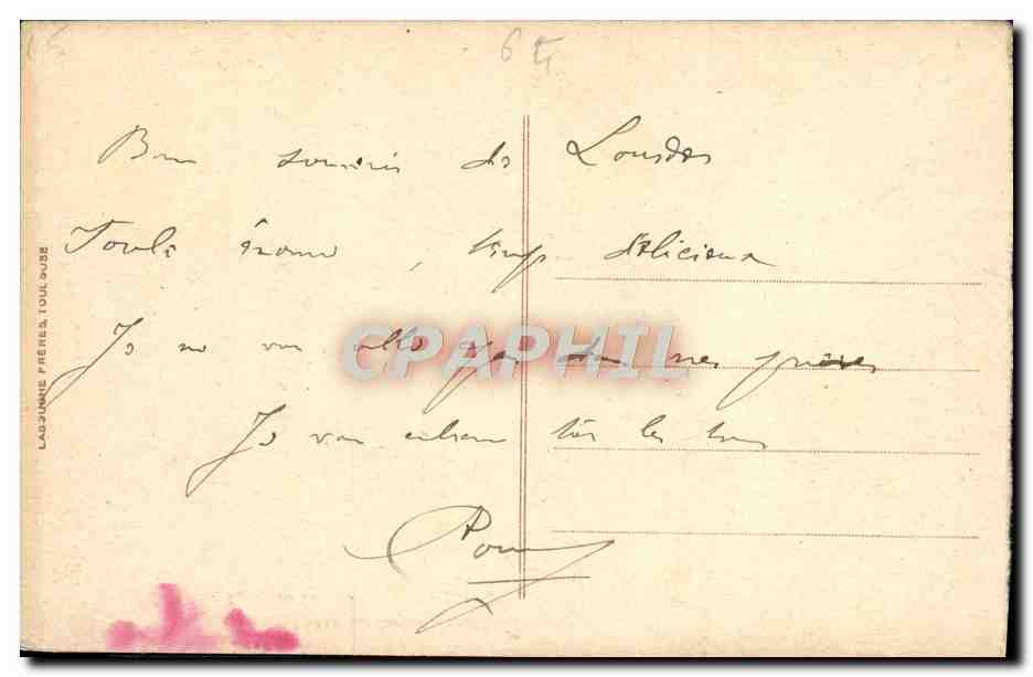 CPA Lourdes Station Du Calvaire — Verso