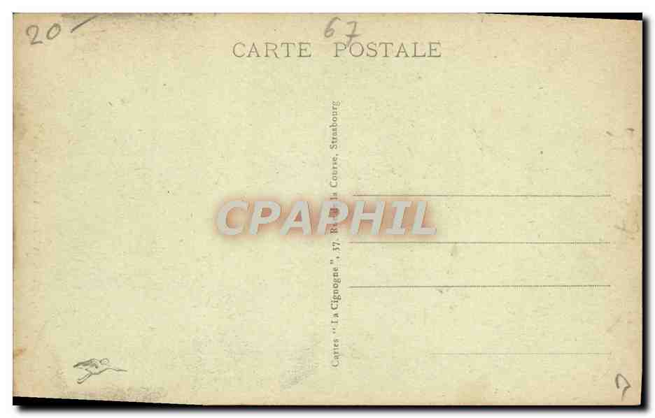 CPA Strasbourg Un Nid De Cigognes — Verso