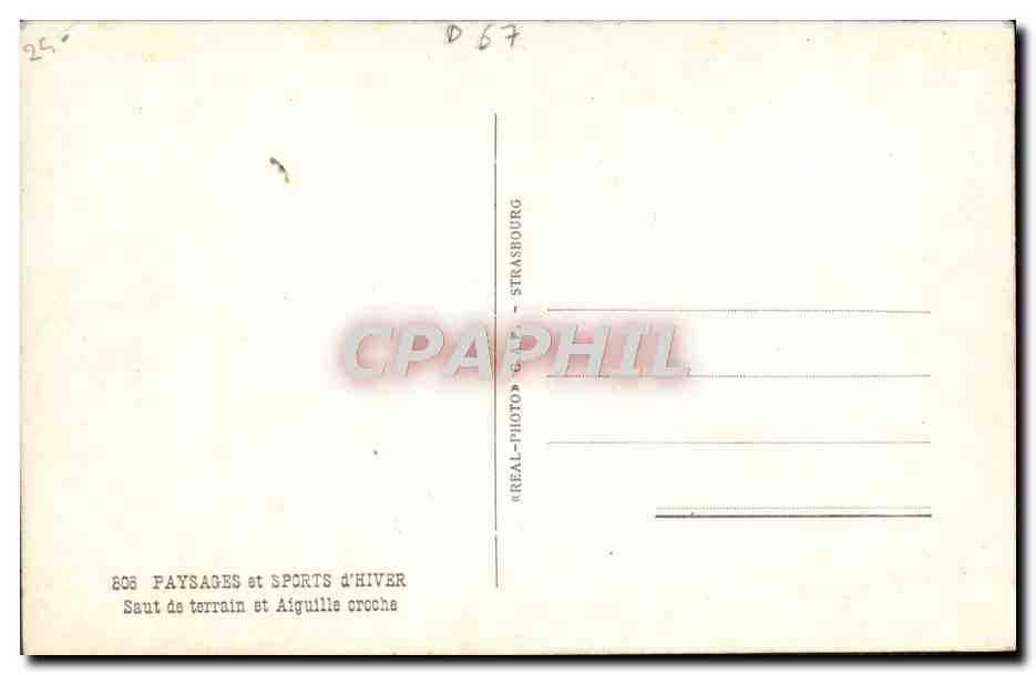 CPM Paysages Et Sports D'Hiver Saut De Terrain Et Aiguille Croche — Verso