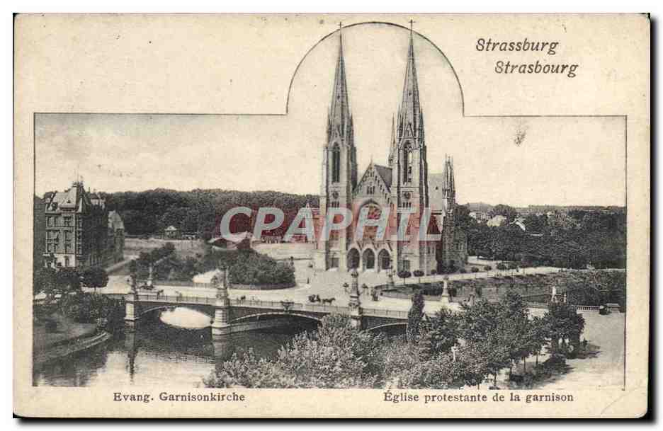 CPA Strasbourg Eglise protestante de la garnison