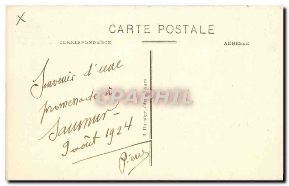 CPA Saumur Vue Generale Cote Nord Ouest — Rückseite