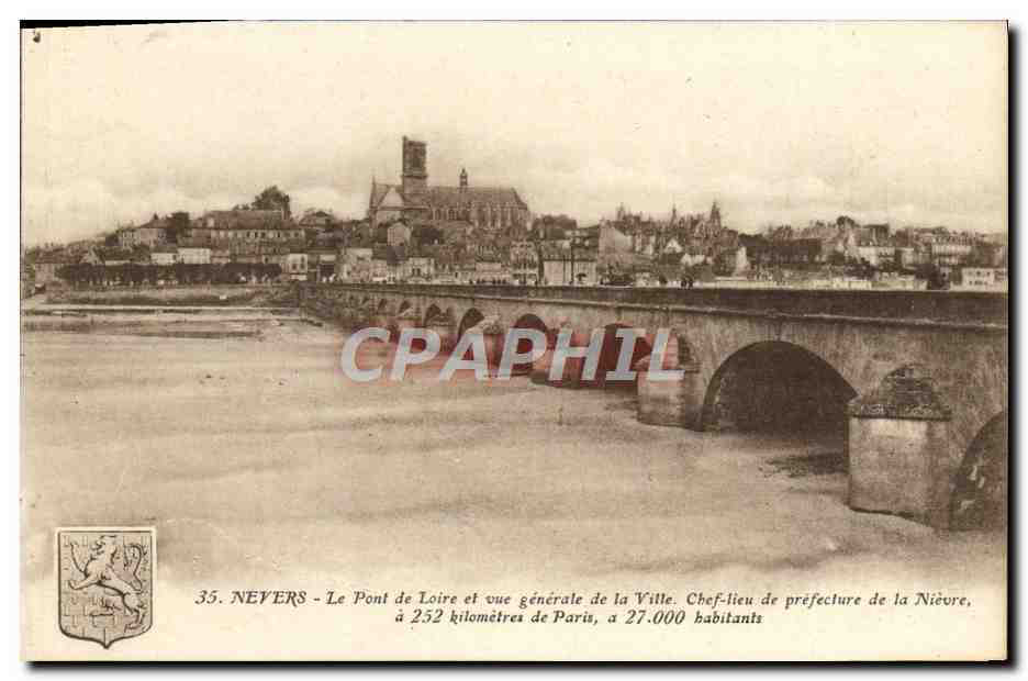 CPA Nevers Le Pont De Loire Et Vue Generale De La Ville