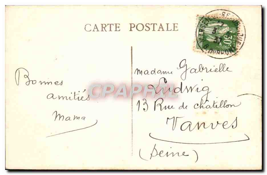 CPA Marseille Un Coin Du Vieux Port Bateaux — Verso