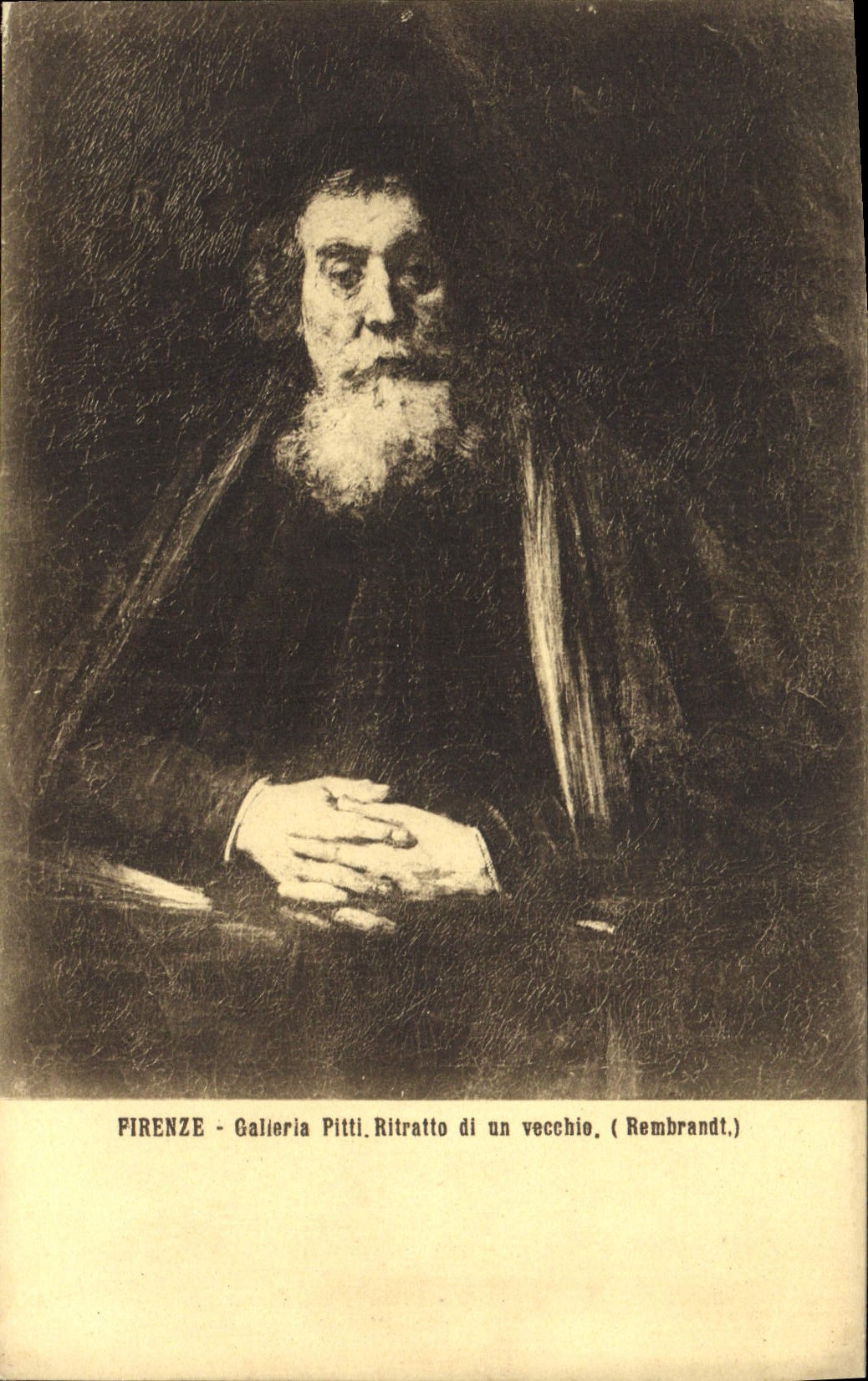 CPA Firenze Galierla Pitti Ritratto Di Un Vecchie Rembrandt