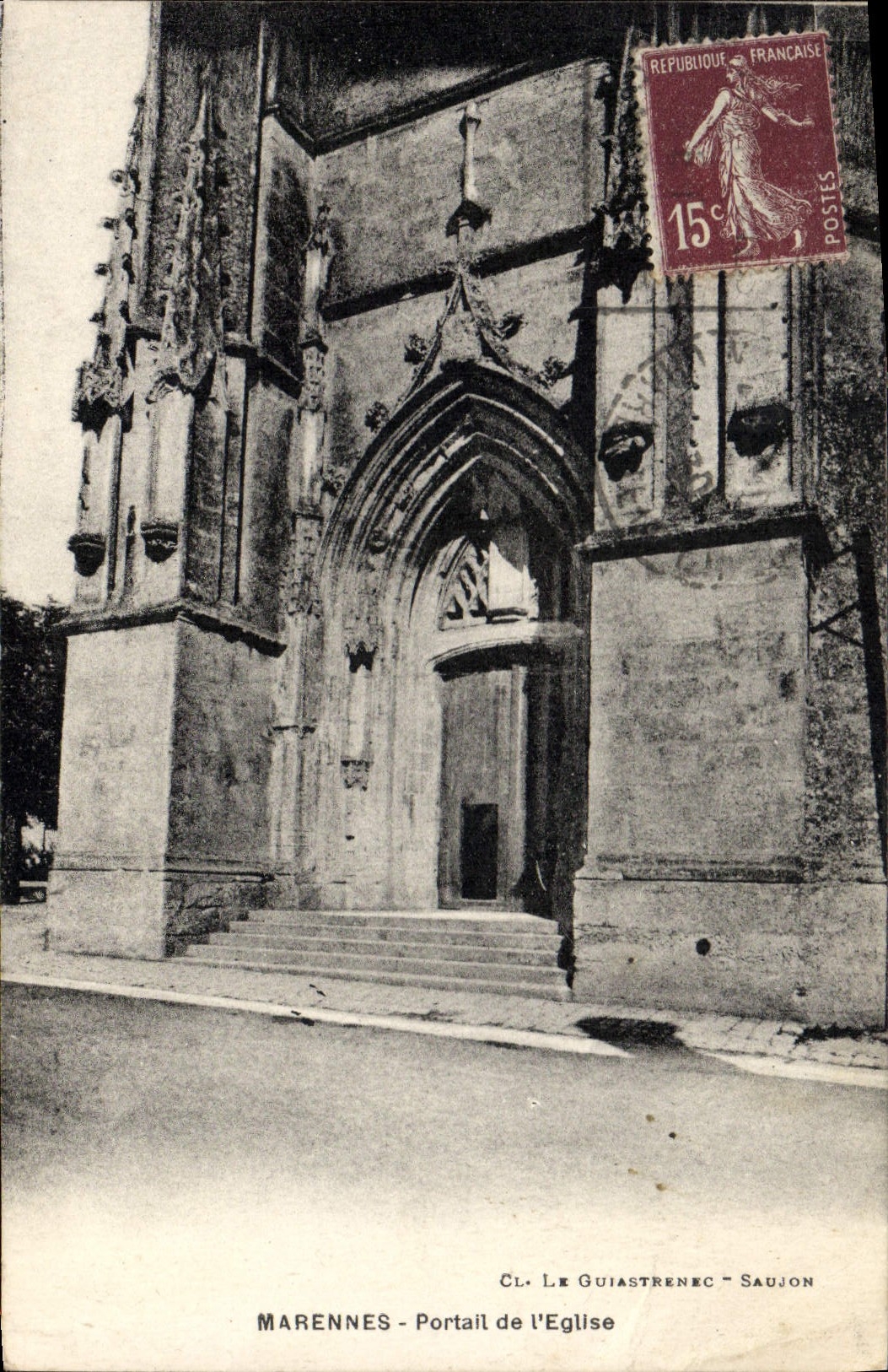 CPA Marennes Portail De I'Eglise