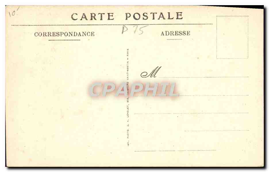 CPA Basilique Du Sacre Coeur De Montmartre La nef Paris  — Rückseite