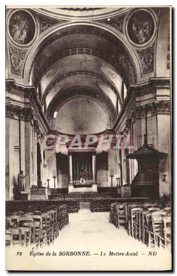 CPA Eglise De La Sorbonne Le Maitre Autel