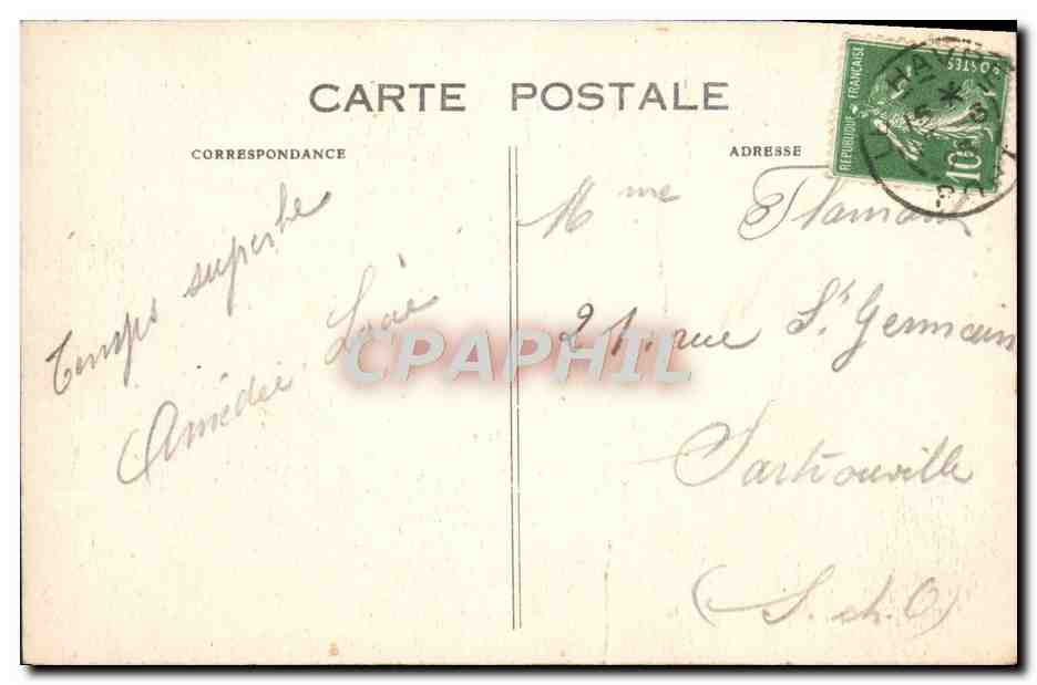 CPA Sainte Adresse Le Pain De Sucre — Rückseite