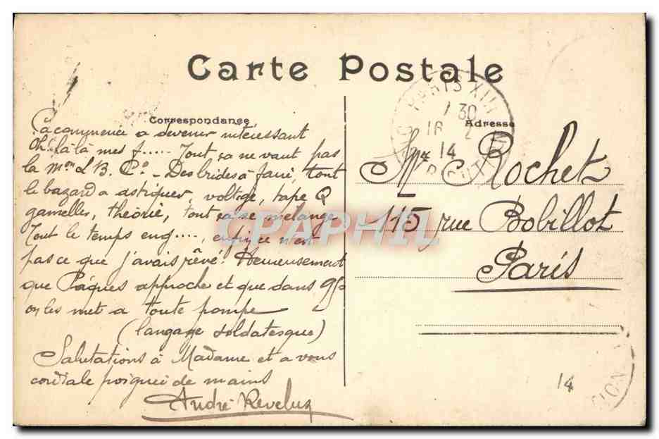 CPA Orleans Eglise Saint Aignan — Verso