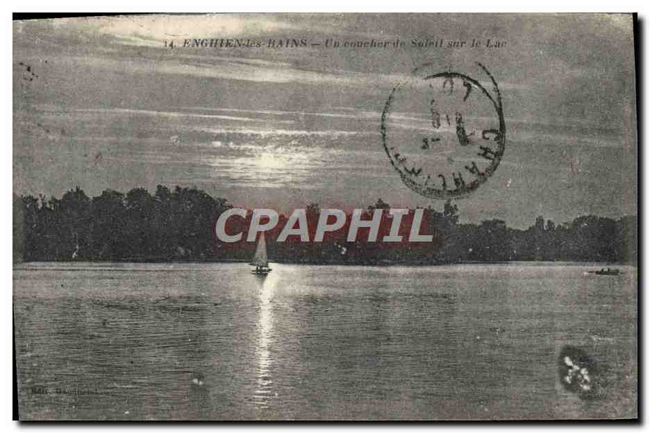 Enghien-les-Bains — Un coucher de soleil sur le lac — Éditeur : B. Gaudin