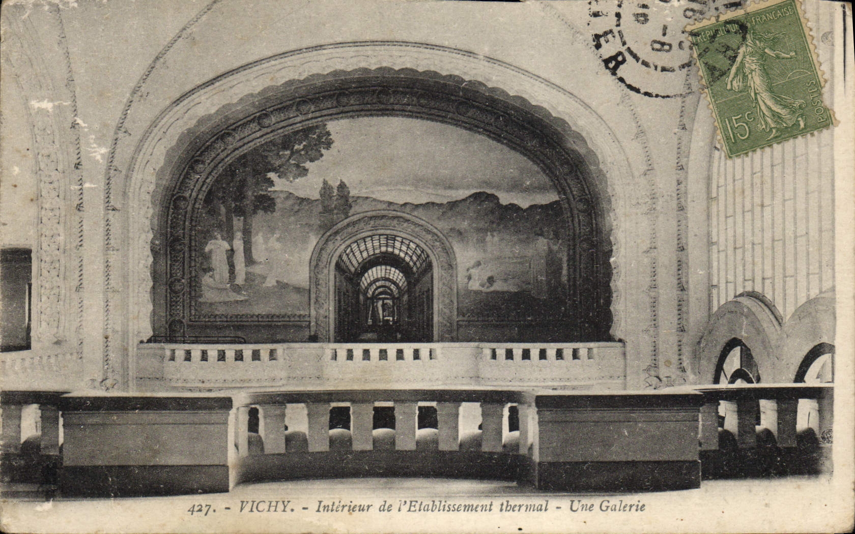 CPA Vichy Interieur De I'Etablissement Thermal Une Galerie