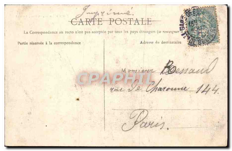 Belfort — Château et Lion — Félicité Bailot, éditeur, Belfort — Verso