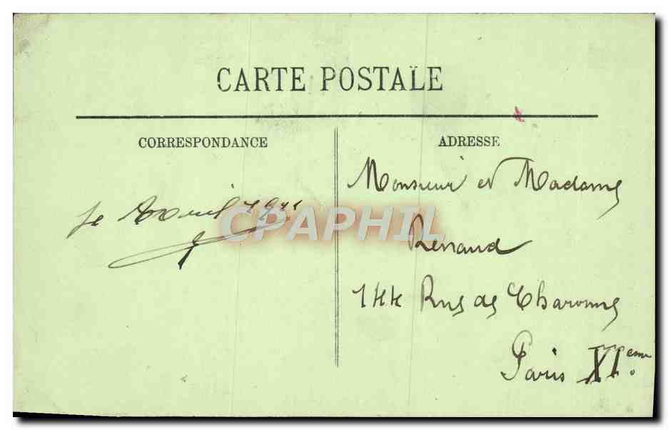 CPA Chantilly Le Chateau L'Ile D'Amour — Verso