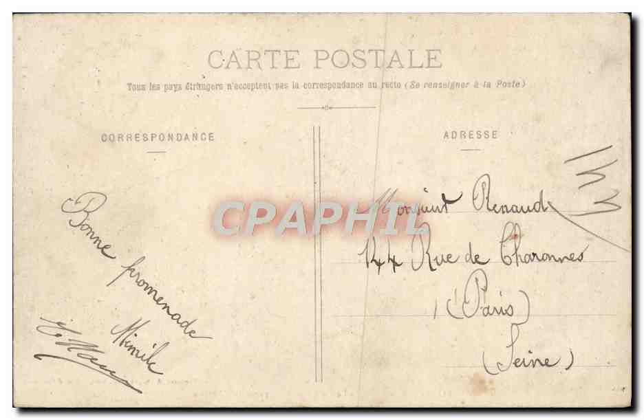 Pontoise - L'Oise - Le Pothuis - Vue prise du Château — Pontoise, A. Seyes, imp.-édit. - Cliché Godefroy — Rückseite