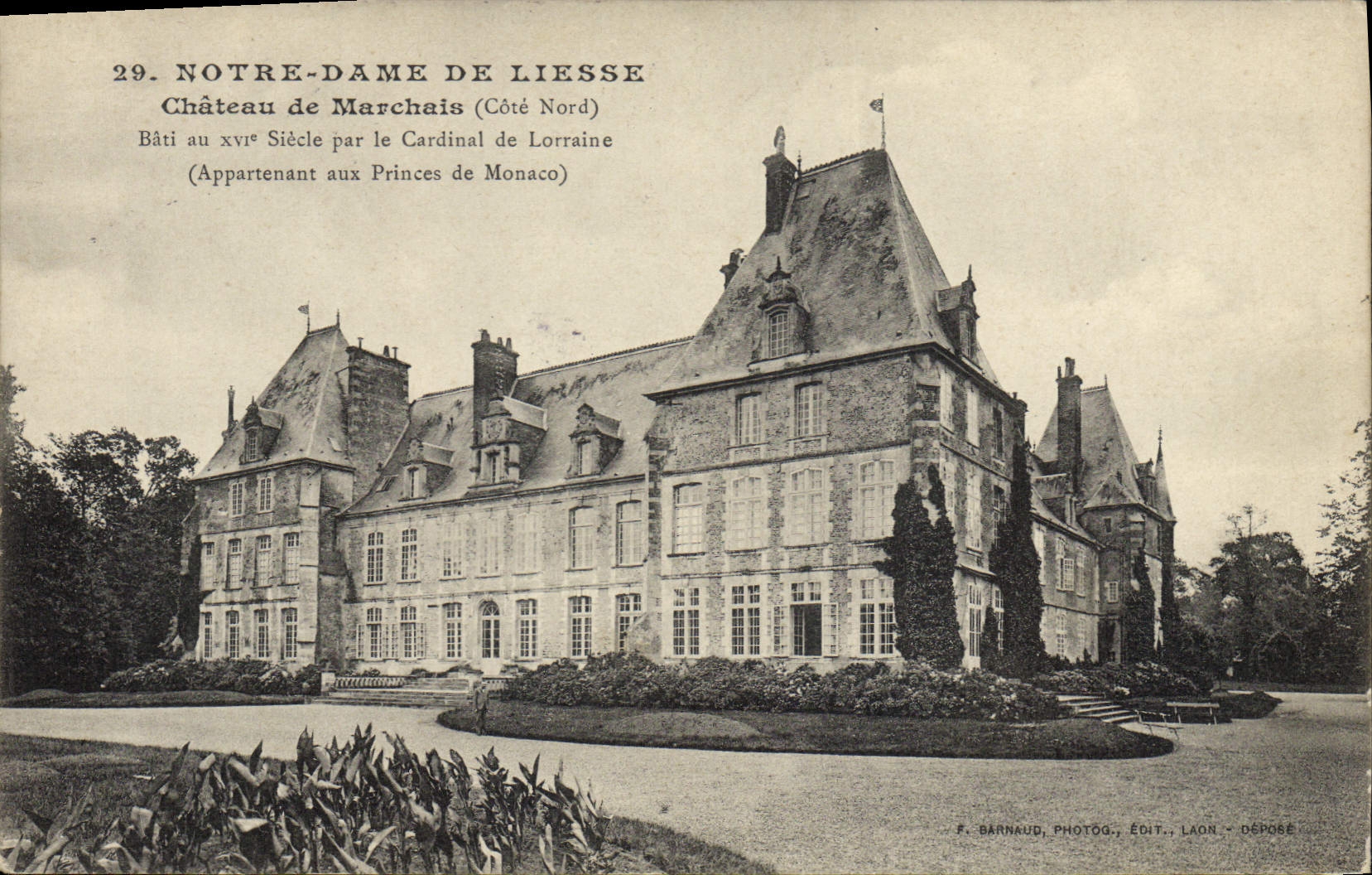 CPA Notre Dame De Liesse Chateau De Marchais