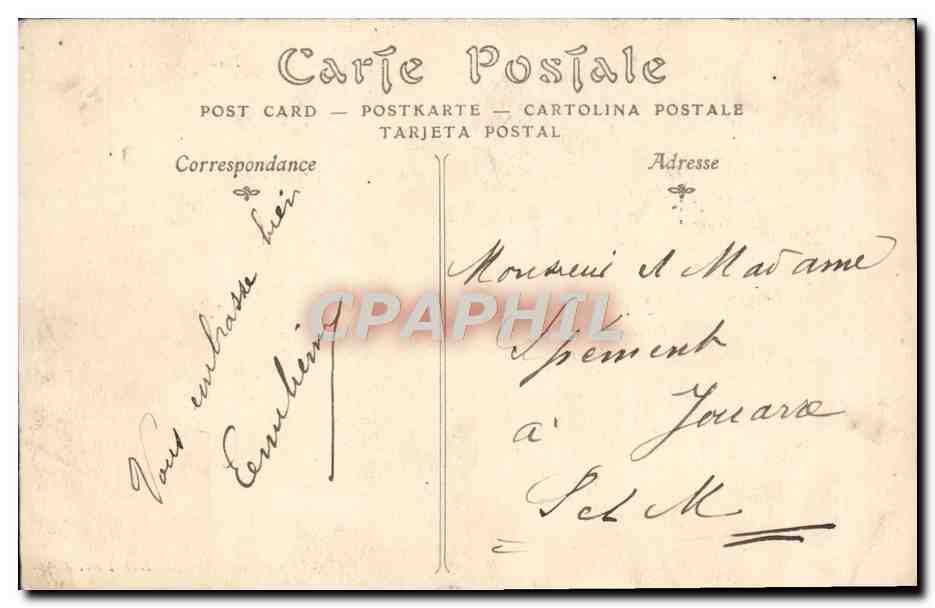 CPA Chateau De Saint Germain Facade Sud Ouest Train Tramway — Verso
