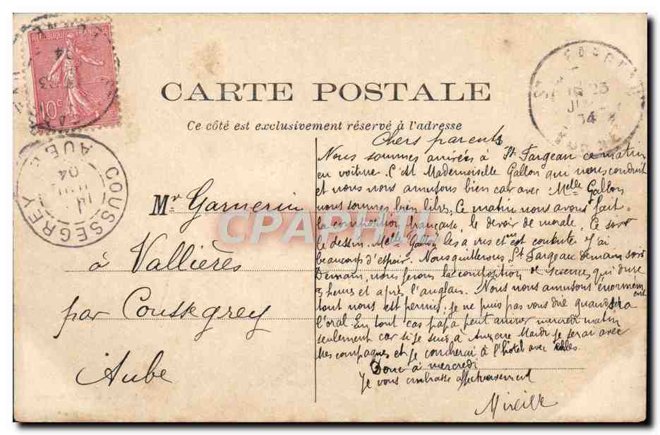 Chastellux — Le Manoir, vu de face — J. D. édit., Sens (Cl. Desriot) — Rückseite
