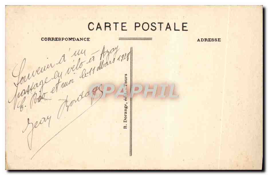 CPA Azay Le Rideau Chateau National — Verso