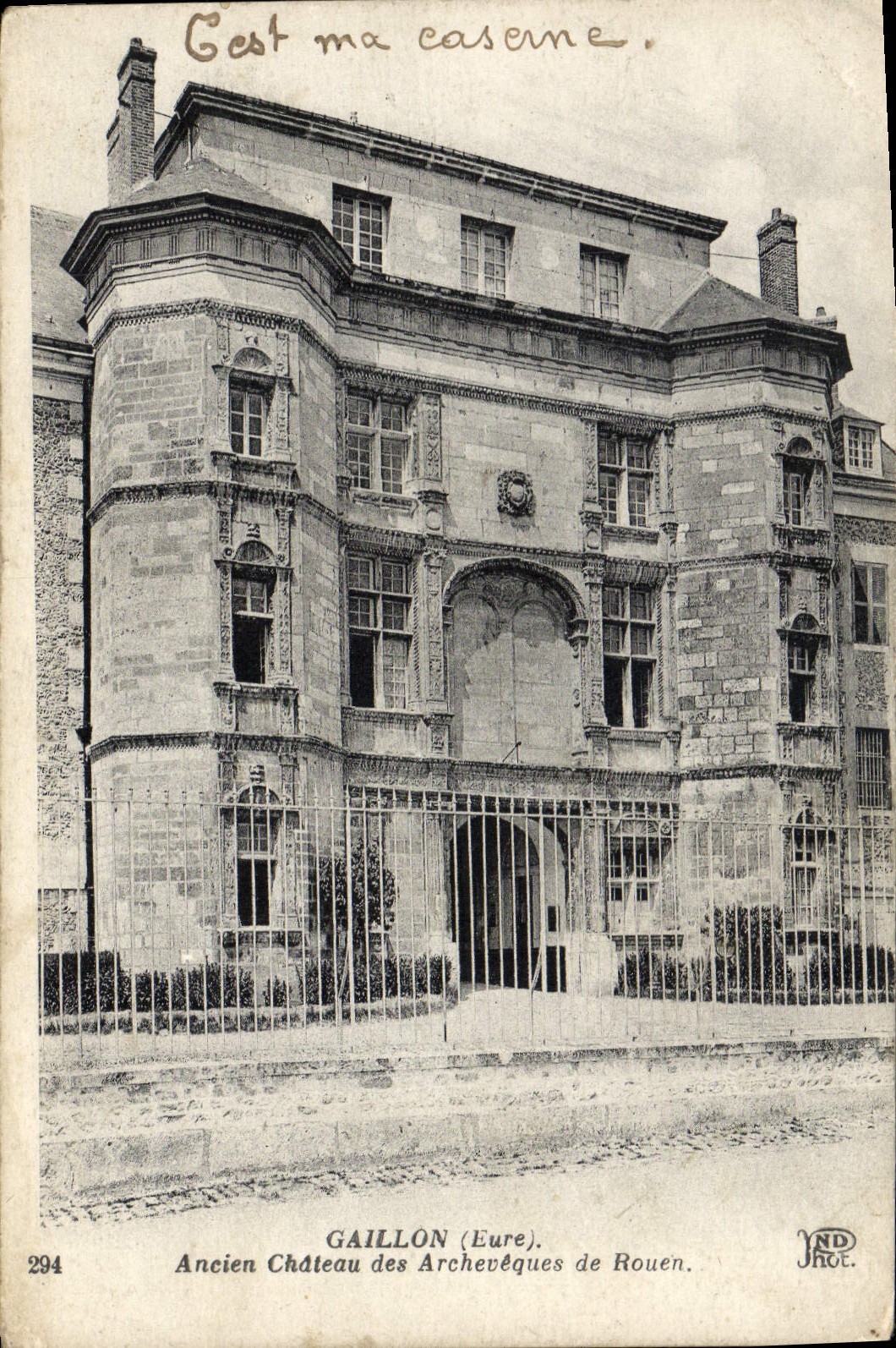 Gaillon (Eure) — Ancien Château des Archevêques de Rouen — ND Hot. n°294