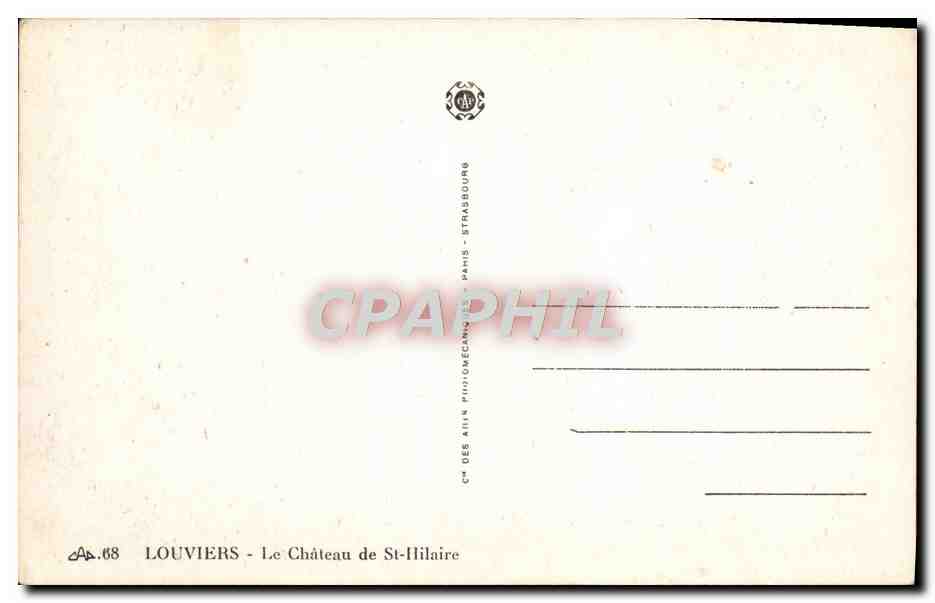 CPA Louviers Le Chateau De St Hilaire — Rückseite