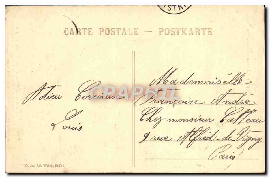 CPA Curiosites Et Merveilles De I'Alsace Lorraine Chateau de Klein Arnsberg entre Niederbronn et Bitsch  — Verso