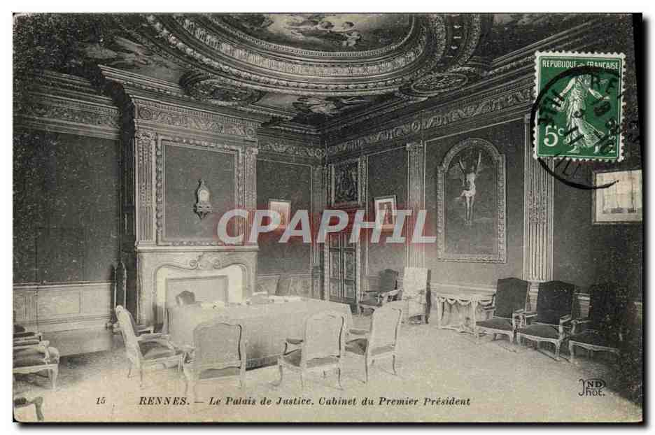 CPA Rennes Le Palais De Justice Cabinet Du Premier President